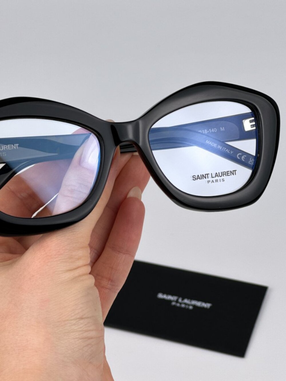 SAINT LAURENT SL68 OPT 001 BLACK CAT EYE EYEGLASSES